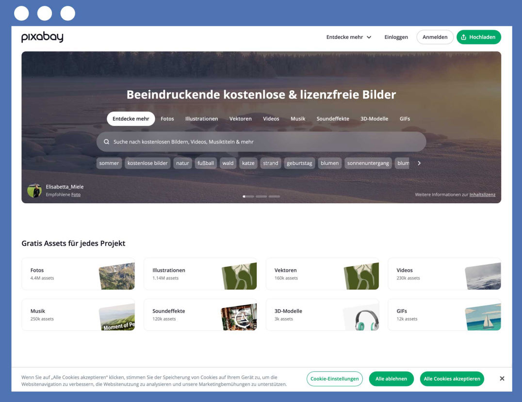 Webplattform Pixabay