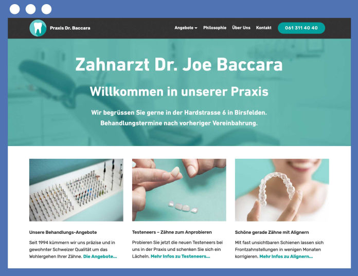 Mit-Mobirise-gemacht---Zahnarztpraxis-Baccara